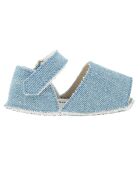 Sandalias vaqueras azules de lona