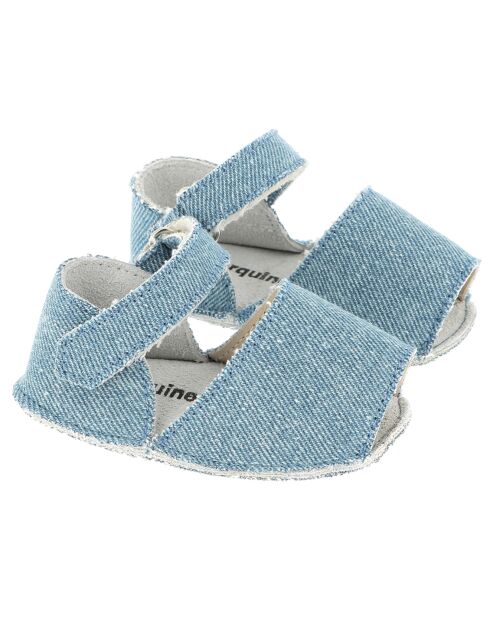 Sandalias vaqueras azules de lona