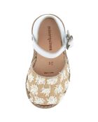 Naturel/witte Talamenca canvas sandalen