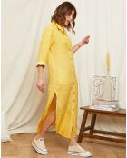 Robe 100% Lin Astrid safran