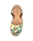 Avarcas de cuero floral marrón