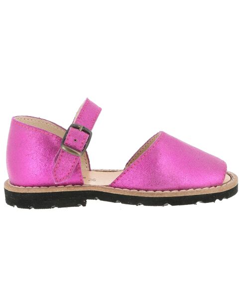 Magische fuchsiafarbene Ledersandalen