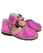 Magische fuchsiafarbene Ledersandalen