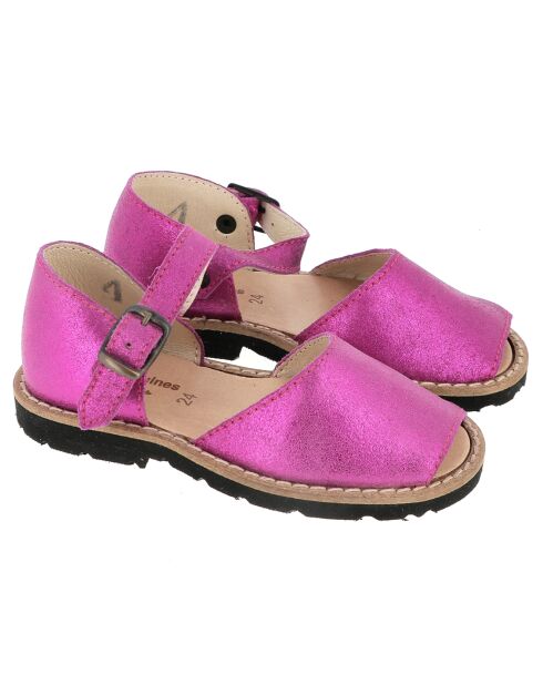 Magische fuchsiafarbene Ledersandalen