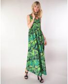 Robe Juliette feuilles vert/noir