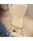 Bracciale regolabile Danaé in ottone dorato