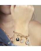 Bracciale regolabile Danaé in ottone dorato