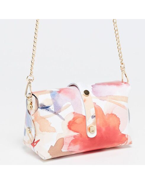 Veelkleurige rode leren schoudertas van Zephyrf - 16x10x9 cm