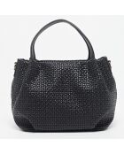 Bolso de mano de piel Elsa negro - 24x18x13 cm