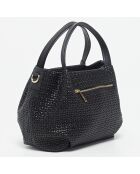 Bolso de mano de piel Elsa negro - 24x18x13 cm