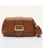 Sac bandoulière en Cuir Irine camel - 30x15x6 cm