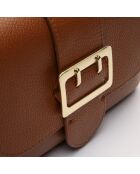 Sac bandoulière en Cuir Irine camel - 30x15x6 cm