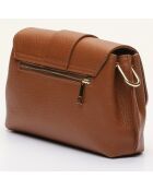 Sac bandoulière en Cuir Irine camel - 30x15x6 cm