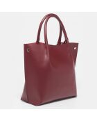 Handtasche aus burgunderfarbenem Lavaleder - 32x32x10 cm