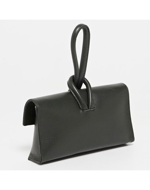 Emy schwarze Lederhandtasche - 22x11x5 cm