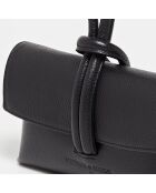 Emy schwarze Lederhandtasche - 22x11x5 cm