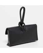 Emy schwarze Lederhandtasche - 22x11x5 cm