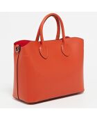 Borsa Nisa in pelle arancione - 31x25x14 cm