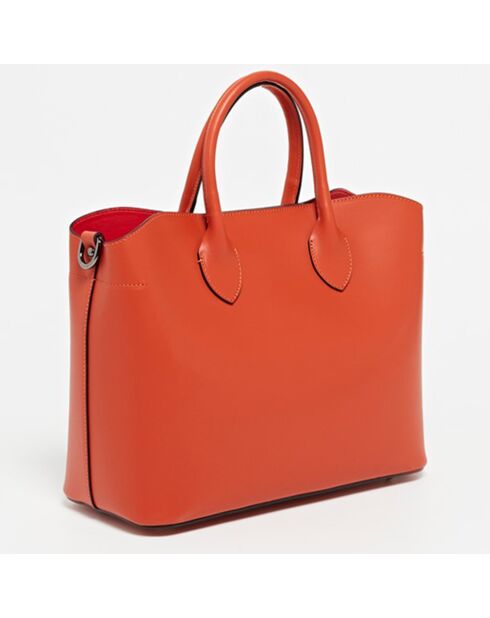 Borsa Nisa in pelle arancione - 31x25x14 cm