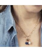 Colomba Halskette aus vergoldetem Messing