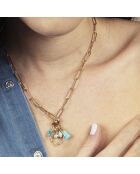 toskanische Halskette aus vergoldetem Messing