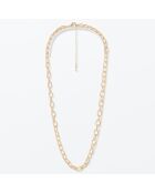 Louisa zweireihige Halskette aus vergoldetem Messing