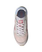 Baskets en Velours de Cuir & Mesh Marathon Tech W gris/rose/bleu