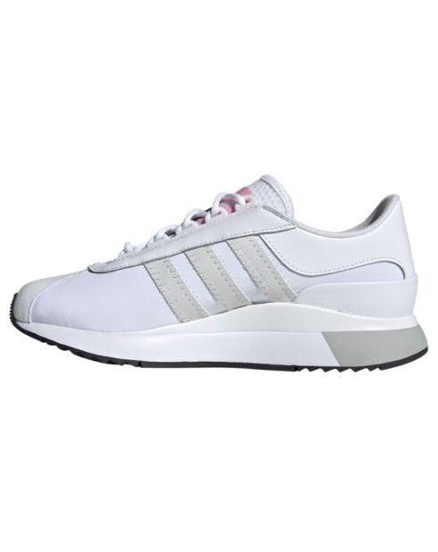 Baskets en Velours de Cuir, Cuir verni & Mesh Sl Andridge blanc/gris
