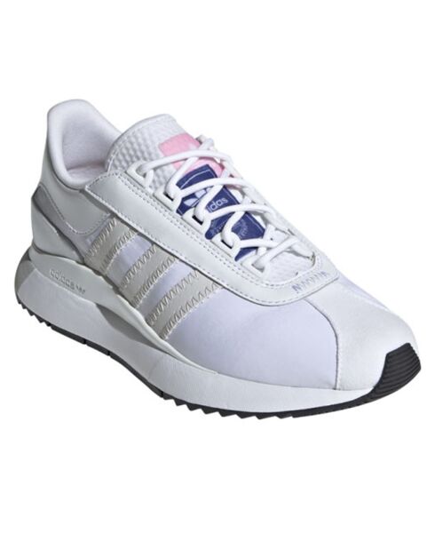 Baskets en Velours de Cuir, Cuir verni & Mesh Sl Andridge blanc/gris