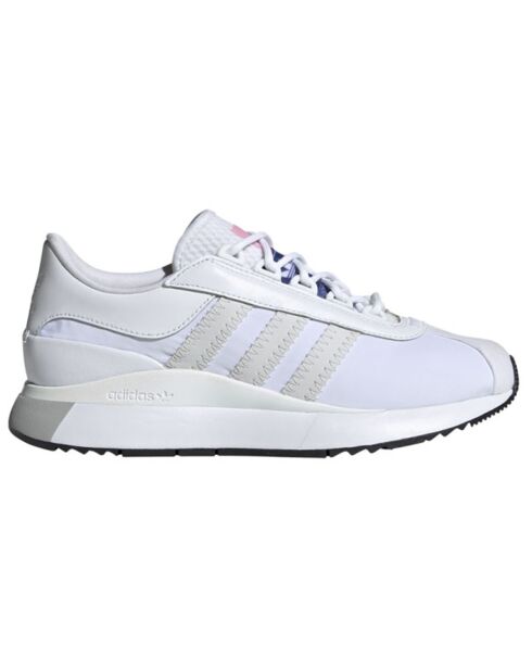 Baskets en Velours de Cuir, Cuir verni & Mesh Sl Andridge blanc/gris