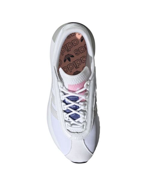 Baskets en Velours de Cuir, Cuir verni & Mesh Sl Andridge blanc/gris