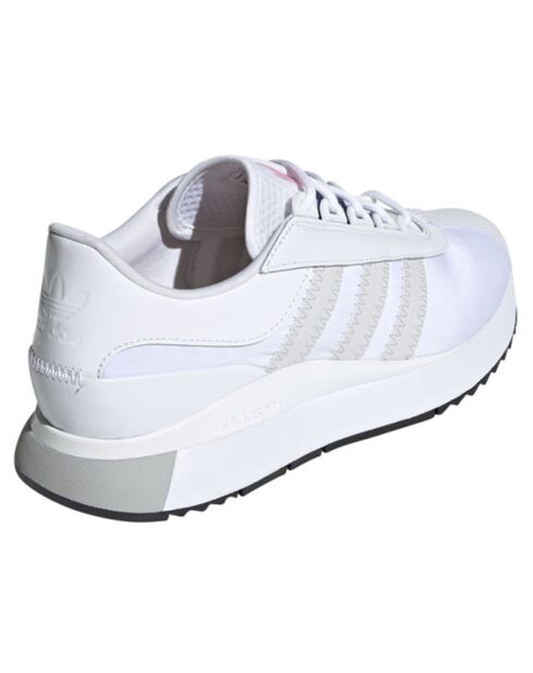 Baskets en Velours de Cuir, Cuir verni & Mesh Sl Andridge blanc/gris