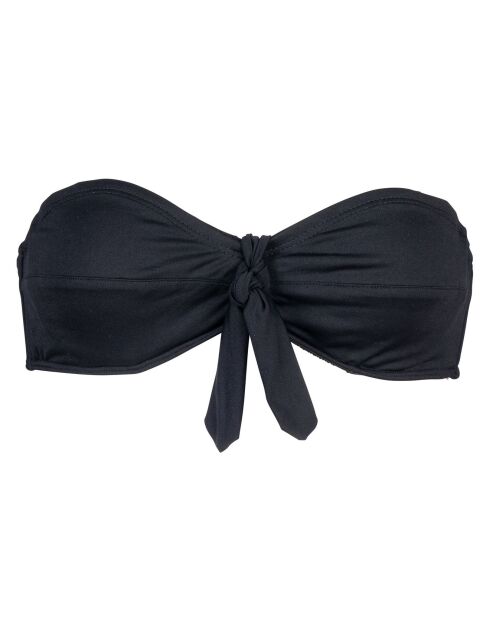 Top de bikini tipo bandeau negro Entre Nous