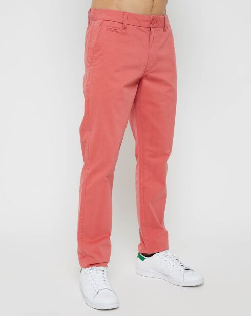 Reano Stretch, vervaagde rode getailleerde chinobroek