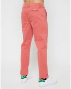 Pantalon chino ajusté Reano Stretch rouge délavé