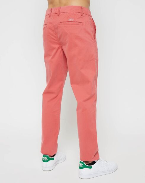 Reano Stretch, vervaagde rode getailleerde chinobroek