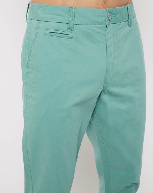 Reano Stretch, wassergrüne, taillierte Chinohose