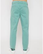 Pantalon chino ajusté Reano Stretch vert d'eau