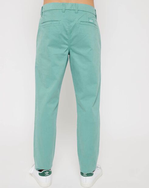 Reano Stretch, wassergrüne, taillierte Chinohose