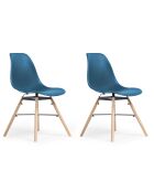 2 Chaises arkken bleu canard - 54.5x82 cm