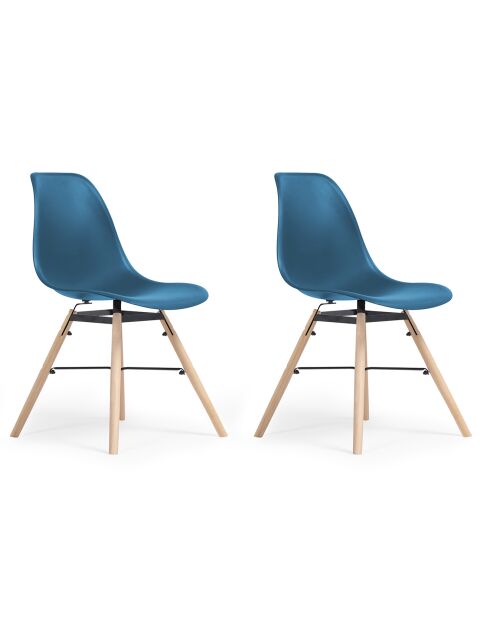 2 Chaises arkken bleu canard - 54.5x82 cm