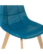4 Chaises rafaela bleues - 47x55x86 cm