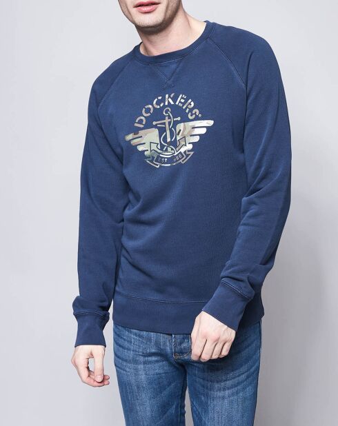 Sweat Logo Camo bleu foncé