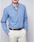 Chemise Slim Fit Pop à carreaux bleu/blanc