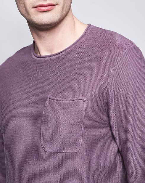 Pull roulotté violet