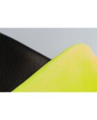 Gants en Cuir d'Agneau doublure Soie Bourse noir/jaune fluo