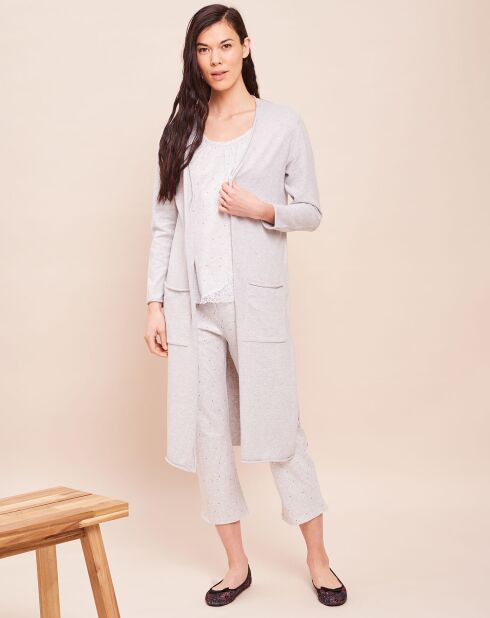 Gilet long Essentiel gris chiné