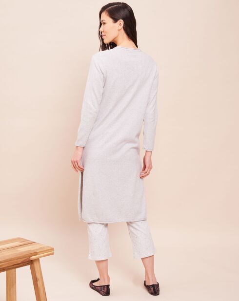 Gilet long Essentiel gris chiné