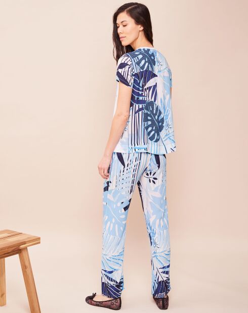 T-Shirt Paradise blanc/bleu