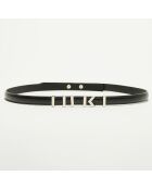Ceinture fine en Cuir Heidi noire